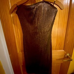 Strapless Rustic Chrome Gold Dress